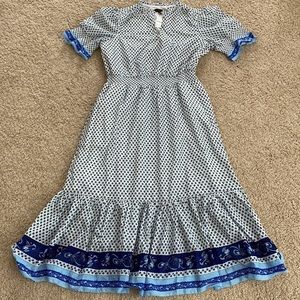 J Crew new with tags size medium bohemian midi dress